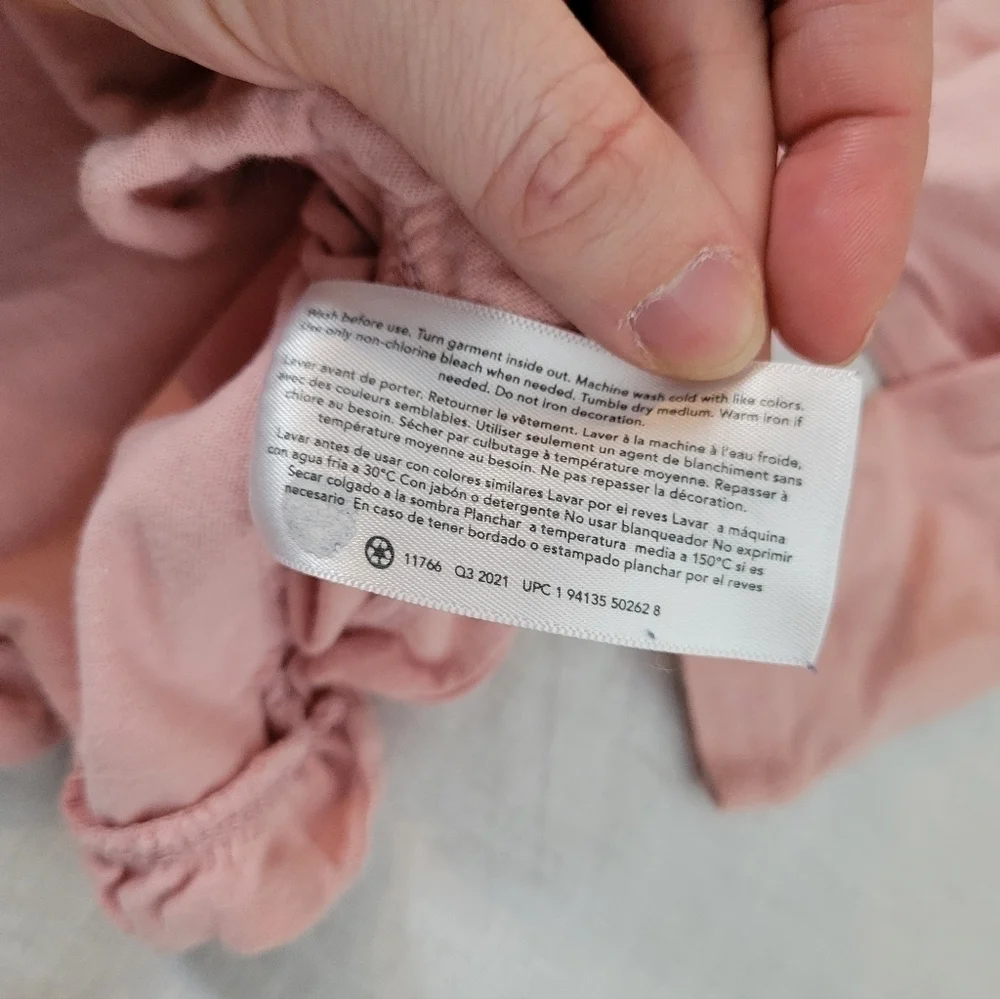 Carters pink ruffle bottom ballerina long sleeve shirt 9m